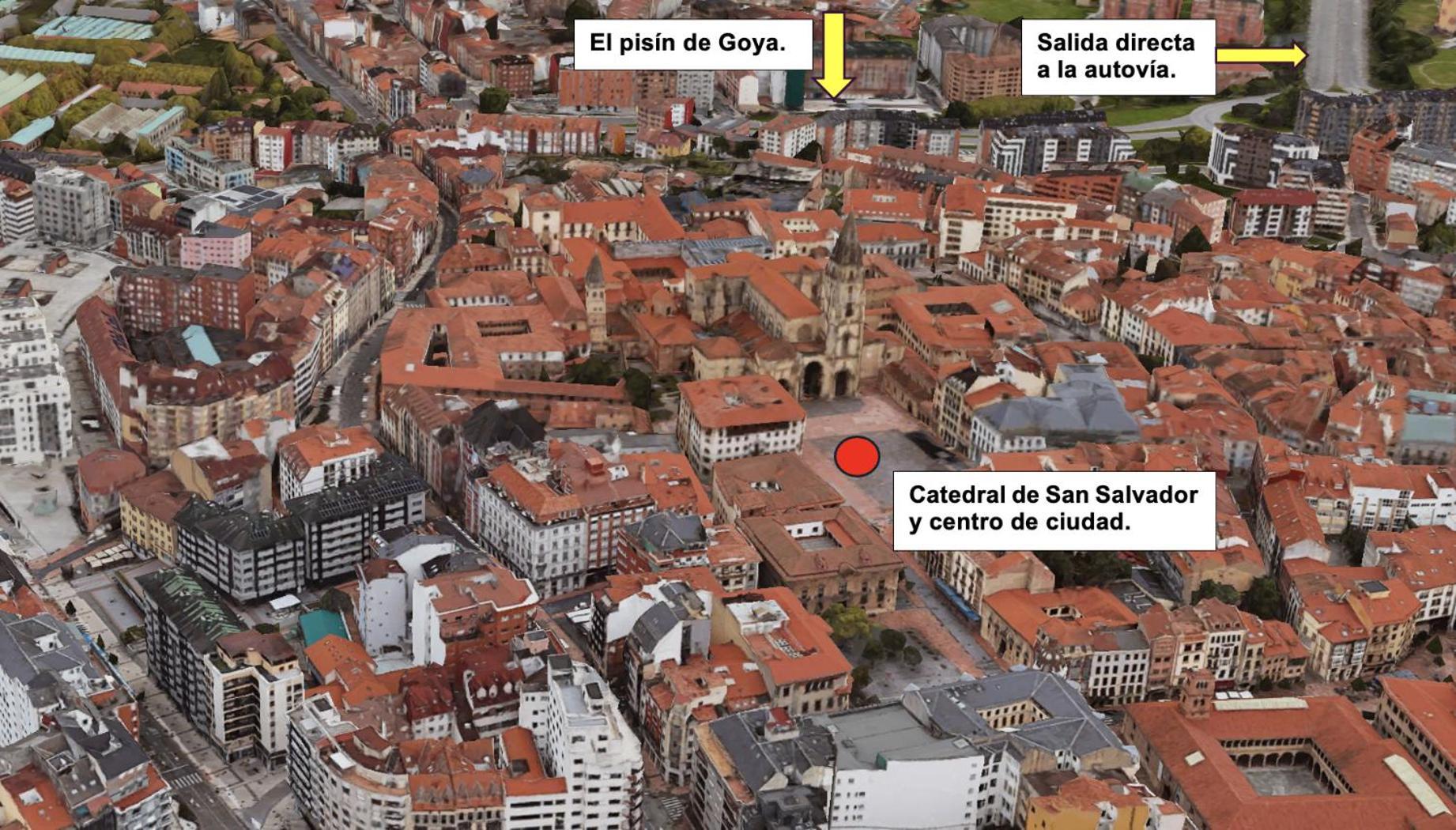 El Pisin De Goya: Piso Luminoso Con Garaje A Pie Del Centro De Oviedo.